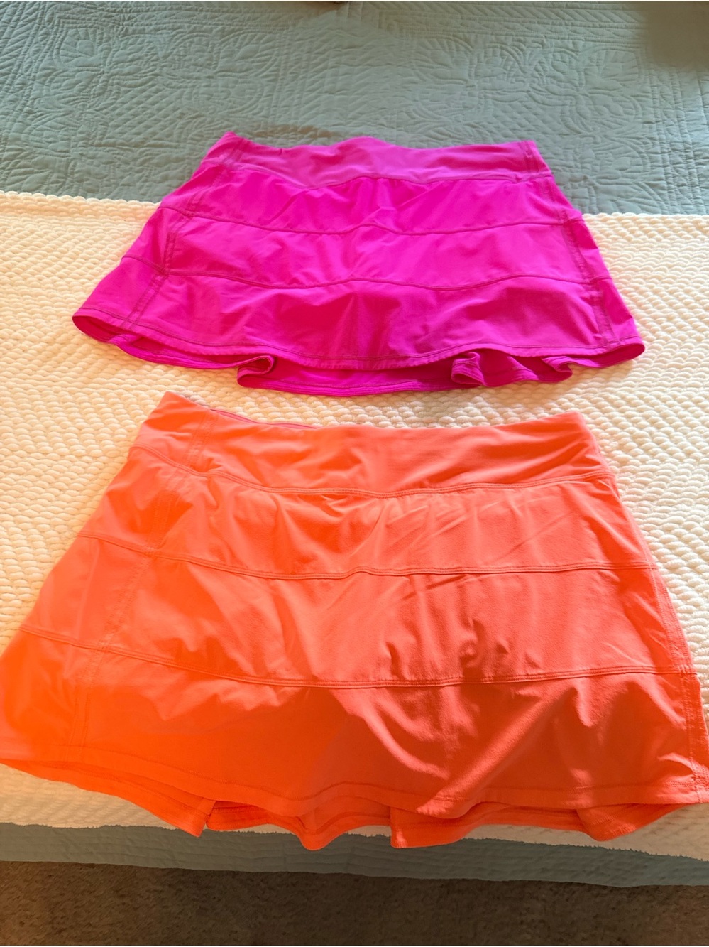 Lululemon Bright Pink and Orange Active Skort Shorts - Women's Athletic Skirt
